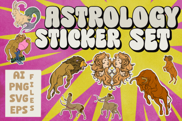 Astrological Sticker Bundle 60 Pack