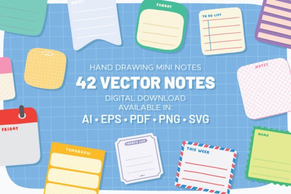 Hand-Drawing Mini Notes Graphics