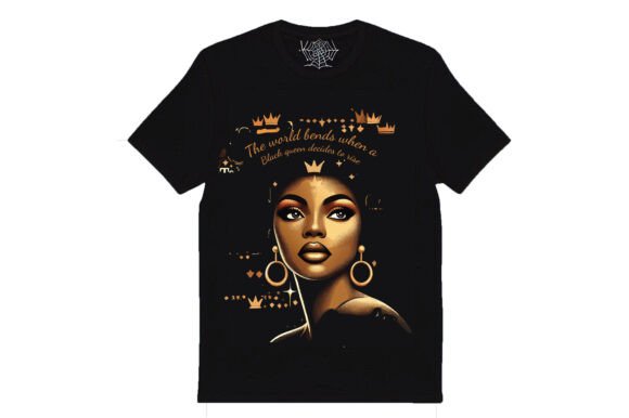 Melanin Afro Queen Black Women T-Shirt Graphics