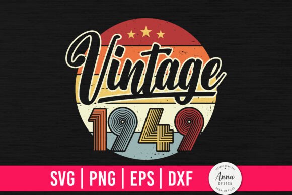 Vintage 1949 75th Birthday Gifts Graphics