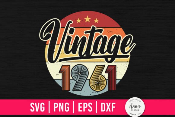 Vintage 1961 63rd Birthday Gifts Graphics